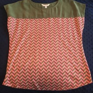 Cute charming Charlie’s blouse with sheer shoulders